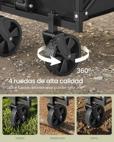 SONGMICS ▫️ Carrinho de jardim dobrável capacidade de carga de 120 kg, 90 L 6