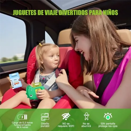 VISATOR ▫️ Cartões Flash com voz em espanhol – Brinquedos para crianças a partir dos 3 anos (Verde) 5