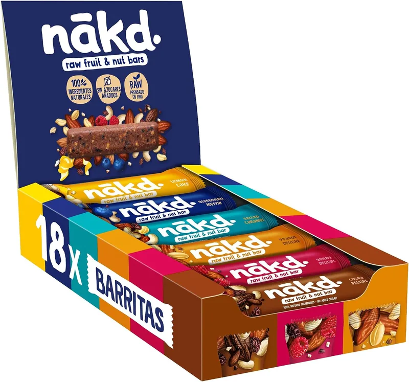 nākd. ▫️ Pacote Multisabores | Barras Raw de Fruta e Frutos Secos | 18 x 35 g