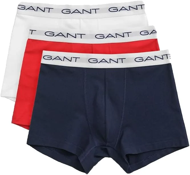 GANT ▫️ Cuecas tipo boxer para homem (3 unidades), Multicoloridas, L