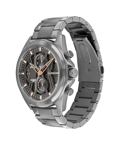 Tommy Hilfiger ▫️ Relógio analógico multifunções de quartzo para homem, com bracelete em aço inoxidável ou em pele 2