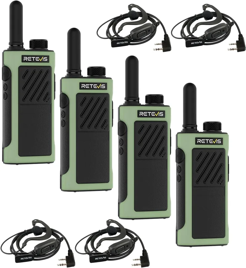 Retevis ▫️ RB666P Walkie Talkie, Walkie-Talkie de Carregamento Rápido, 1500 mAh, Tipo C, PMR446, VOX, Squelch, Rádio Bidirecional Recarregável para Restaurantes, Lojas de Retalho (4 Peças, Preto)