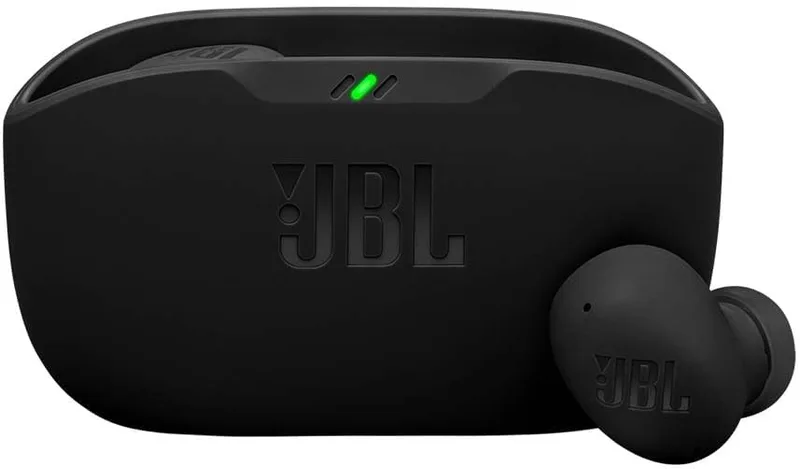 JBL ▫️ Wave Buds 2, auscultadores verdadeiramente sem fios com cancelamento ativo de ruído, Bluetooth, autonomia até 40 horas, som Pure Bass, ambiente inteligente, ligação multiponto, preto