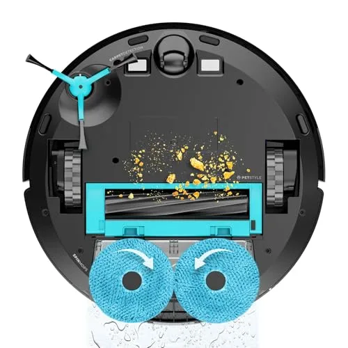 Cecotec ▫️ Robô aspirador Conga 9990 AI Spin Revolution Ultra Power Home, 10 000 Pa, navegação a laser, base com esvaziamento automático, inteligência artificial, evita obstáculos, controlo através da aplicação, autonomia de 240 min 3