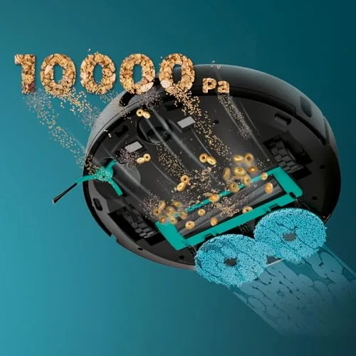 Cecotec ▫️ Robô aspirador Conga 9990 AI Spin Revolution Ultra Power Home, 10 000 Pa, navegação a laser, base com esvaziamento automático, inteligência artificial, evita obstáculos, controlo através da aplicação, autonomia de 240 min 4