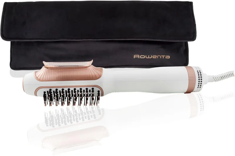 Rowenta ▫️ Reverso - Secador de Cabelo 2 em 1 e Escova de Ar Quente, com Função Inversa, Motor Iónico, para Secagem Rápida e Modelação Natural, Conjunto Incluído, CF9820