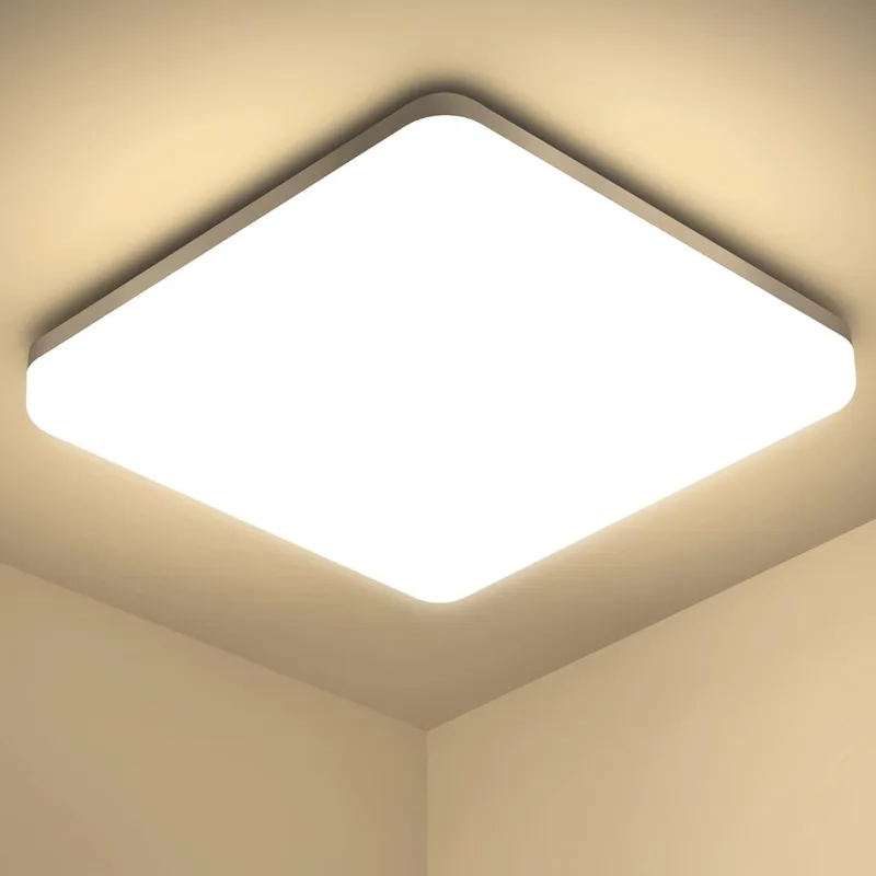OUILA ▫️ Luminária de teto LED, 20 W, 2000 lm, 4000 K, Luminárias de teto, IP44, Branco Natural, Quadrada, Ultrafina, Luminária LED de teto para sala, casa de banho, varanda, quarto, corredor e cozinha