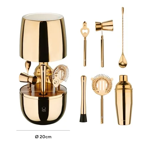 MasterPro ▫️ The Drop - Conjunto de 6 peças para coquetelaria em aço inoxidável - Elegante, resistente e multifuncional - Presente ideal (Natal, Páscoa, casamento) - Caixa de presente incluída 3