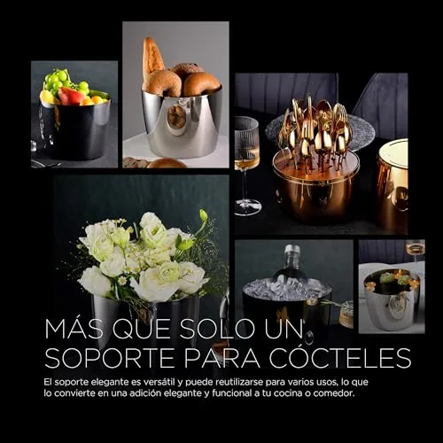 MasterPro ▫️ The Drop - Conjunto de 6 peças para coquetelaria em aço inoxidável - Elegante, resistente e multifuncional - Presente ideal (Natal, Páscoa, casamento) - Caixa de presente incluída 6