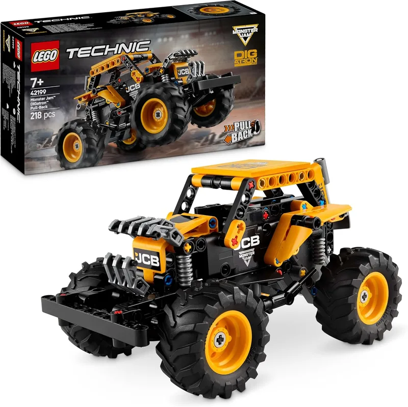 LEGO ▫️ Brinquedo Technic Monster Jam DIGatron Pull-Back Truck - Conjunto de construção de veículos para rapazes e raparigas a partir dos 7 anos que adoram brincadeiras criativas - Ideia para presente 42199