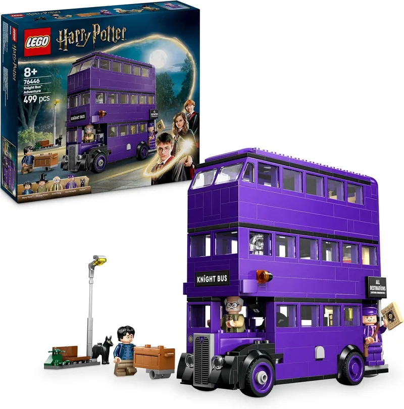 Brinquedo LEGO Harry Potter Aventura em Autocarro Falcão Noturno com 5 Minifiguras Coleccionáveis e Acessórios Incl. Varinhas - Prisioneiro de Azkaban Prenda para Raparigas e Rapazes 8+ 76446