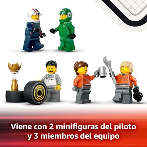 LEGO ▫️ City Camião de F1 com Carros de F1 RB20 e AMR24, 2 maquetes de veículos de Fórmula 1 da Red Bull e da Aston Martin, 2 minifiguras de pilotos e 3 membros da equipa, presente para meninos e meninas a partir dos 8 anos 60445 6