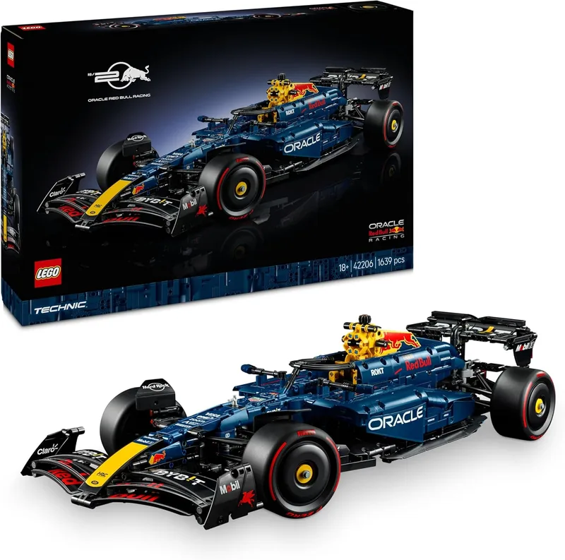 LEGO ▫️ Kit de construção para adultos do carro de corrida Technic Oracle Red Bull Racing RB20 F1, modelo à escala 1:8 do carro de corrida de Fórmula 1 com motor V6, prenda para homem e mulher 42206