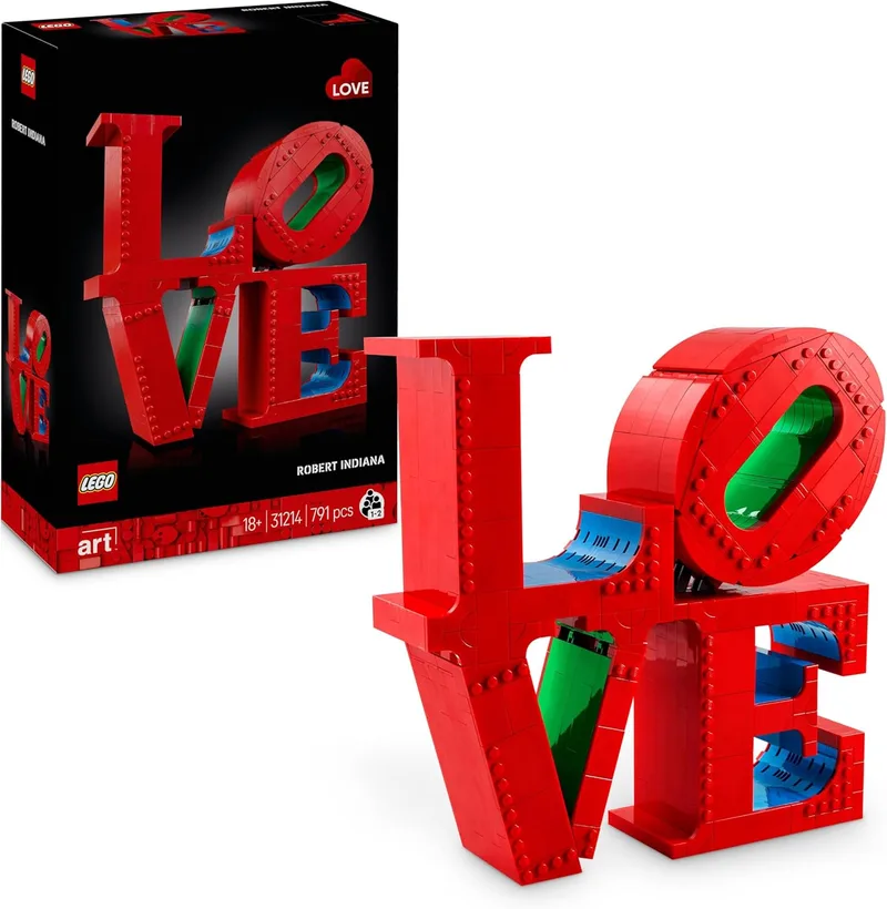 LEGO ▫️ Art Love Modelo de construção 3D para adultos - Prenda de aniversário para mulheres, homens e casais - Cartas de decoração para casa e quarto - Escultura de arte pop 31214
