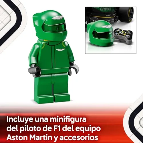 LEGO ▫️ Speed Champions Carro de Corrida Aston Martin Aramco F1 AMR24 de Brinquedo, Maquete de Veículo de Fórmula 1 com Minifigura de Piloto, Presente para Rapazes e Raparigas a partir dos 10 Anos 77245 4