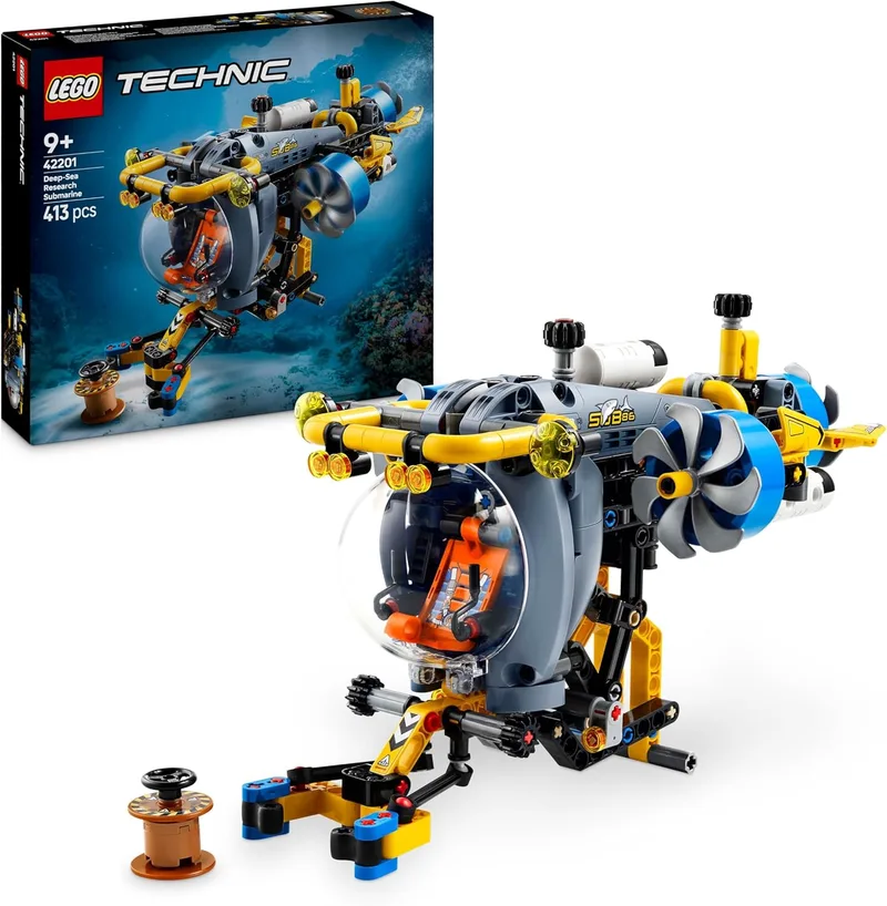 LEGO ▫️ Technic Submarino de Águas Profundas - Brinquedo de Construção, Veículo de Exploração do Mundo Marinho, Presente Científico para Crianças a partir dos 9 Anos, Conjunto de Engenharia 42201