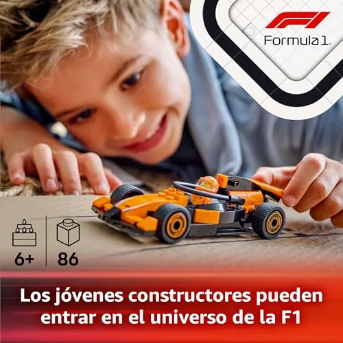 LEGO ▫️ City Piloto de F1 com Carro McLaren, Brinquedo de Construção com Mini-veículo de Fórmula 1 e Minifigura para Jogos de Corridas, Presente de Aniversário para Meninos e Meninas a partir dos 6 Anos 60442 2