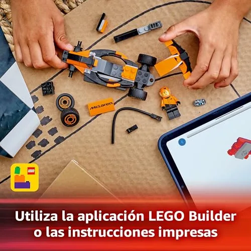 LEGO ▫️ City Piloto de F1 com Carro McLaren, Brinquedo de Construção com Mini-veículo de Fórmula 1 e Minifigura para Jogos de Corridas, Presente de Aniversário para Meninos e Meninas a partir dos 6 Anos 60442 6