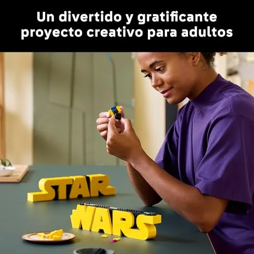 LEGO ▫️ Star Wars 75407 Logótipo do Star Wars para Construir - Maquete 3D de coleção para adultos - Decoração para casa e escritório - Presente para homens, mulheres, adolescentes e fãs 3