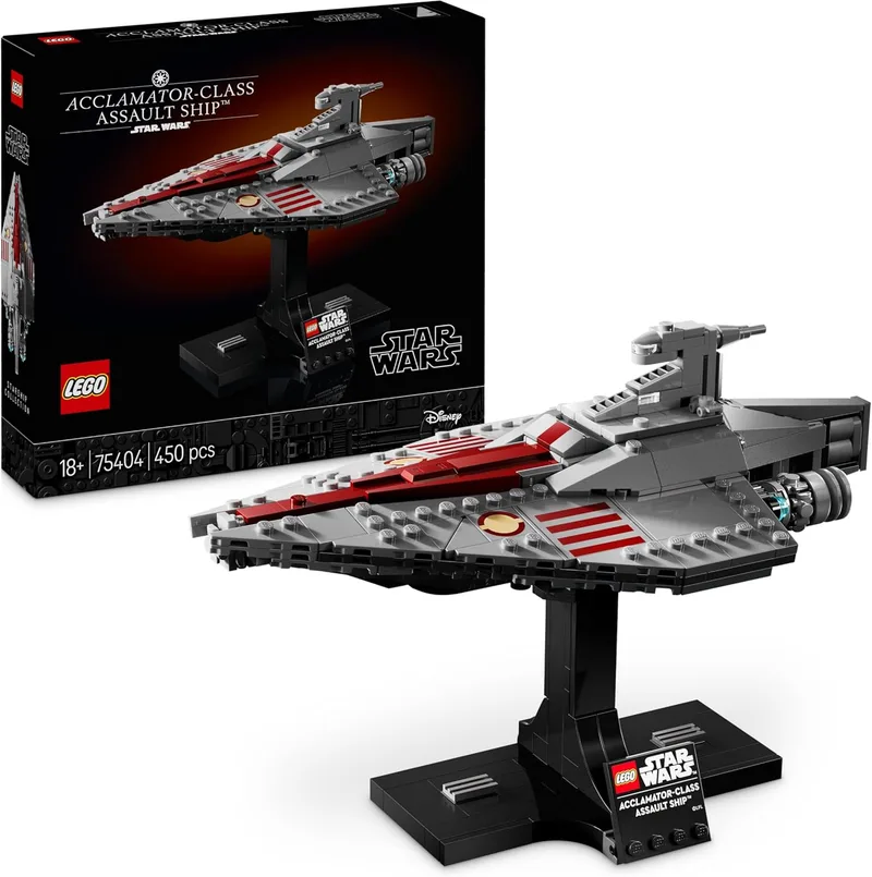LEGO Star Wars 75404 Nave de Assalto Classe Aclamador, Modelo de Nave Estelar para Adultos, Decoração de Casa, Prenda para Homens e Mulheres Fãs do Ataque dos Clones