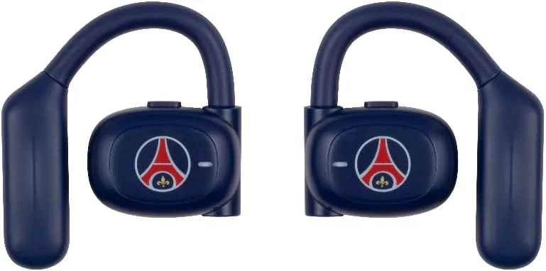 Konix ▫️ PSG Auscultadores desportivos sem fios - Altifalantes de 16,2 mm - Alcance de 10 m - Autonomia da bateria de 12 h - Ligação Bluetooth 5.3 - Azul