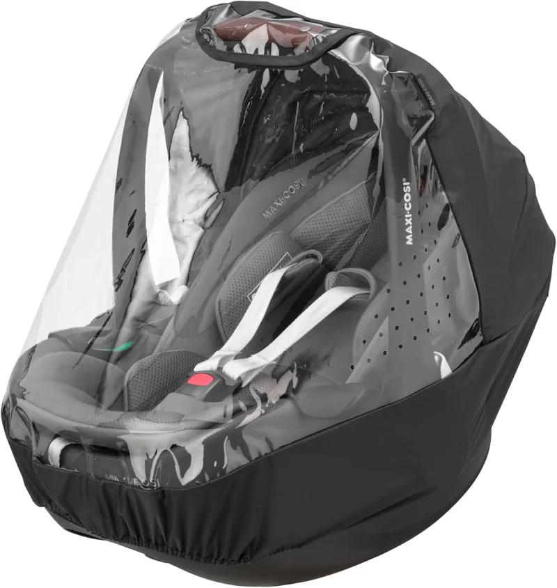 Maxi-Cosi ▫️ Capa impermeável para cadeira auto de bebé, Proteção contra a chuva para cadeira auto do Grupo 0+, para bebés dos 0 aos 12 meses, cor transparente