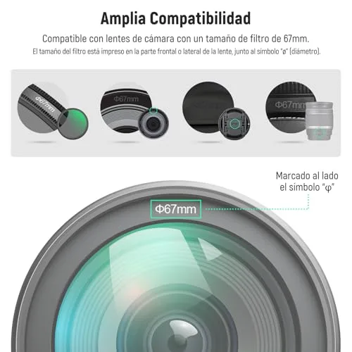 NEEWER ▫️ Kit de tampas para lentes de 67 mm (pacote de 2) 2