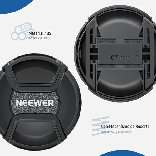 NEEWER ▫️ Kit de tampas para lentes de 67 mm (pacote de 2) 6