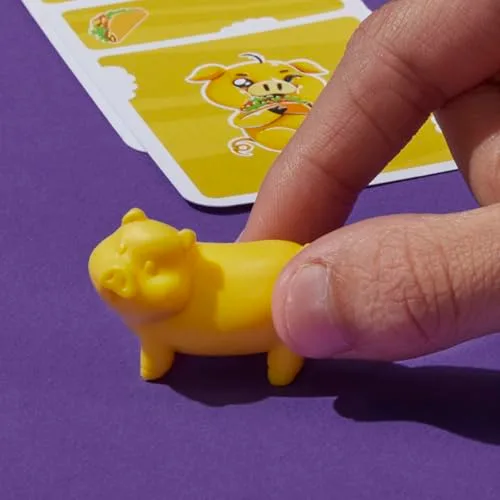 Hasbro Gaming ▫️ Piggy Piggy, Jogo de Cartas, 2 a 6 jogadores, Atividades ao ar livre, Família e amigos, Presente para meninos e meninas a partir dos 7 anos, Porquinhos e cabras 6