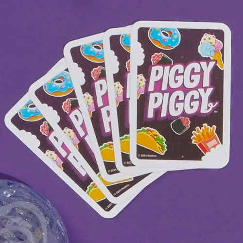 Hasbro Gaming ▫️ Piggy Piggy, Jogo de Cartas, 2 a 6 jogadores, Atividades ao ar livre, Família e amigos, Presente para meninos e meninas a partir dos 7 anos, Porquinhos e cabras 7