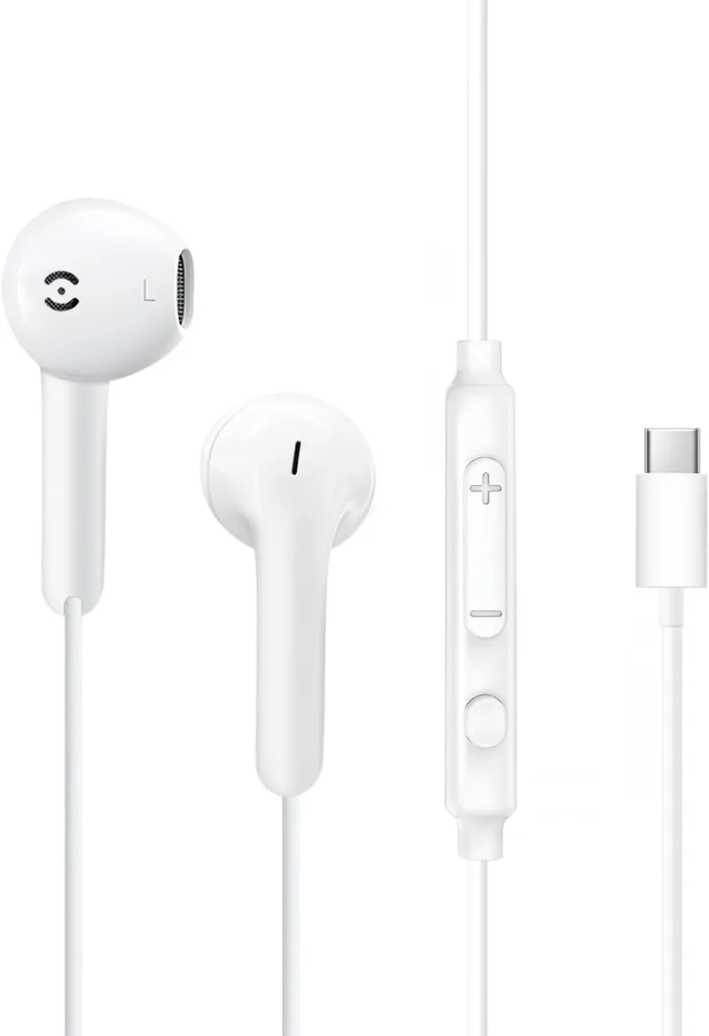 MAS CARNEY ▫️ Auscultadores com cabo tipo C para iPhone 17 Pro MAX 16 15, iPad