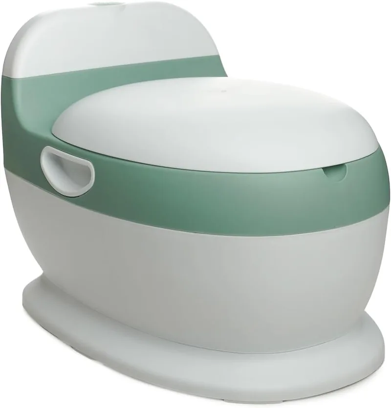 Thermobaby ▫️ Mini sanita Verde salva - Penico para bebé com som de descarga - Sanita infantil - Penico de treino para ir à casa de banho - Pilhas incluídas - A partir dos 18 meses