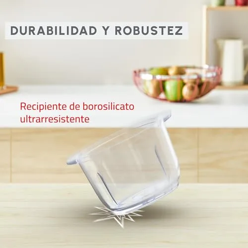 Moulinex ▫️ Choppeo, Picador elétrico de 500 W, copo de vidro de 2 L (capacidade útil de 1 L) 3