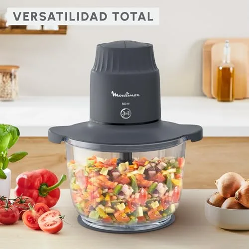 Moulinex ▫️ Choppeo, Picador elétrico de 500 W, copo de vidro de 2 L (capacidade útil de 1 L) 4