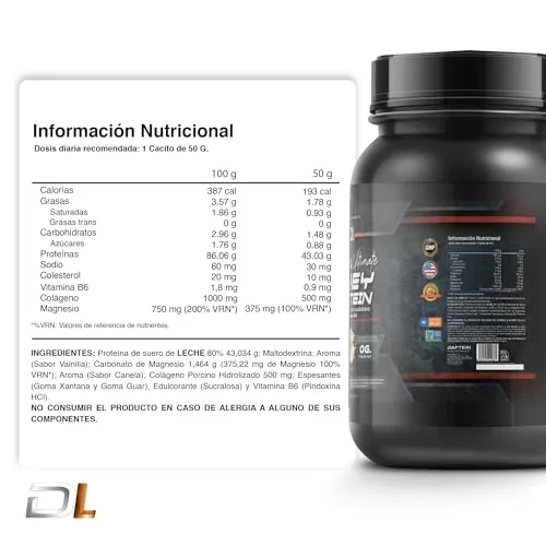 Healthy FUSION ▫️ Proteína de soro de leite | Proteína em pó com colagénio, magnésio e aminoácidos | Aumenta a massa muscular | Contribui para o desenvolvimento e a recuperação muscular | Proteína de fácil digestão | Sabor a baunilha, 1 kg 7