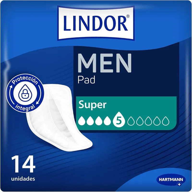 LINDOR ▫️ Men Super Protetores para Incontinência, 14 unidades