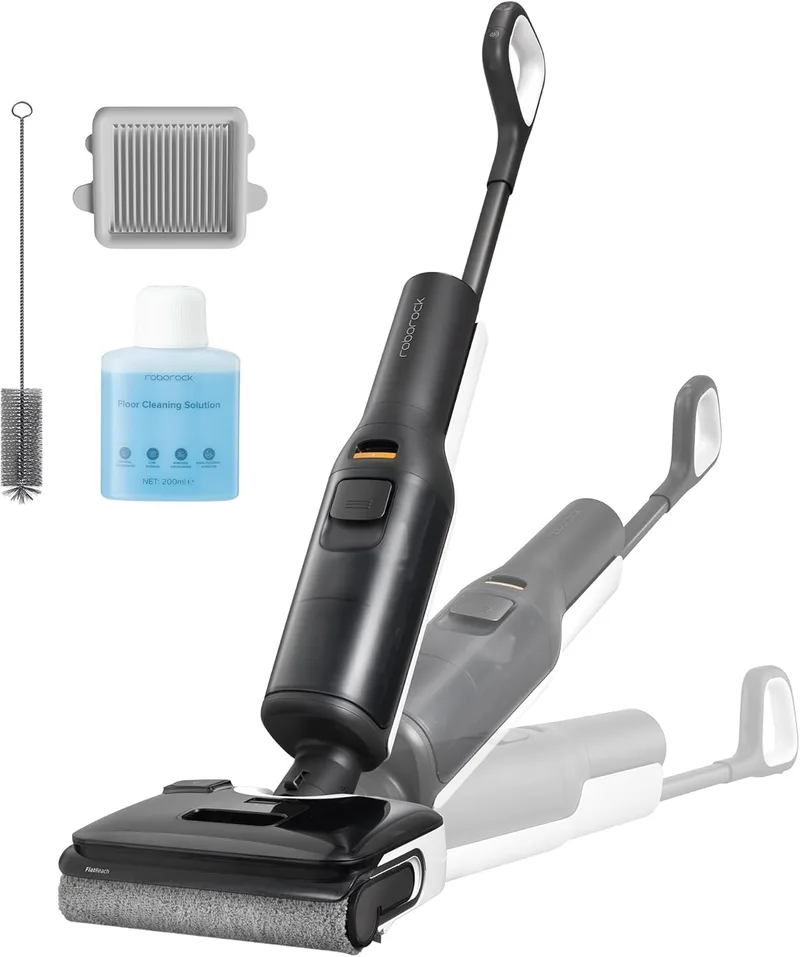 roborock ▫️ F25 LT Aspirador para limpeza a seco e a húmido, aspirador-esfregona de 20 000 Pa para pisos duros, autolimpeza a alta temperatura a 90 °C, Secagem Rápida, Limpeza de Bordas, Design Plano de 180°