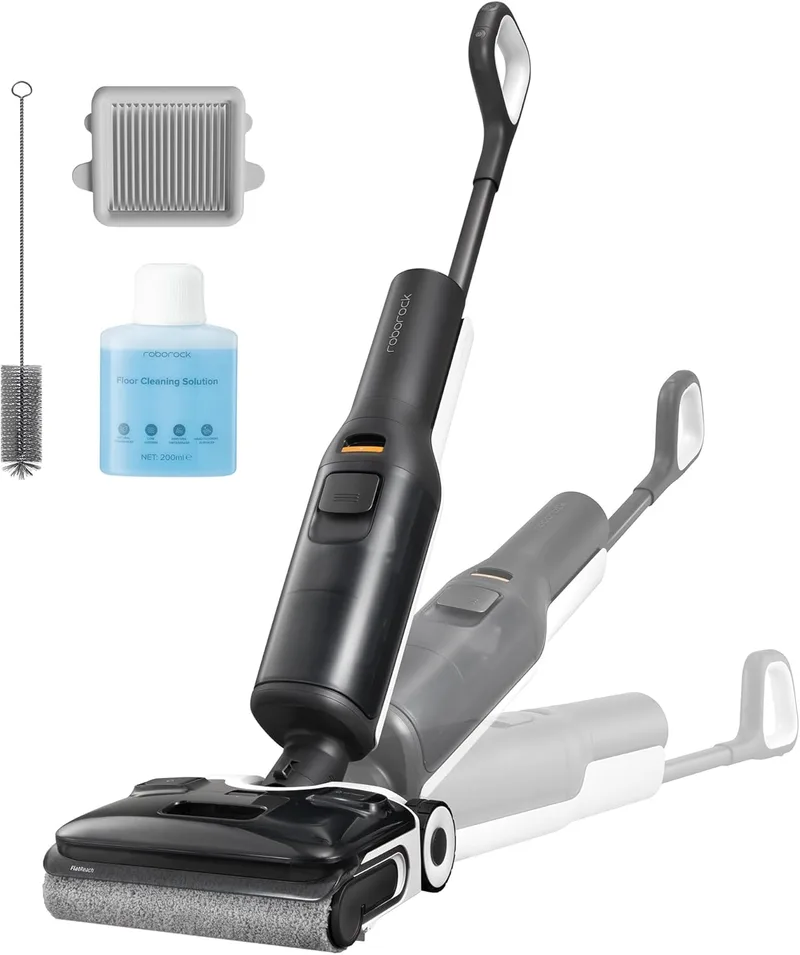Aspirador de líquidos e seco roborock F25 ALT, Aspirador para esfregar 20.000Pa, Autolimpeza a alta temperatura até 90 °C, Secagem rápida, Limpeza de arestas, Design plano de 180°, Rodas eléctricas