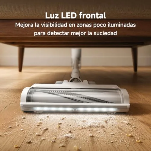 Xiaomi ▫️ Aspirador sem fios G20, 25 kPa / 150 AW, 60 min de autonomia, filtragem de 99,9%, com luz frontal para deteção de pó, ideal para pisos duros, tapetes e pêlos de animais de estimação, branco 5
