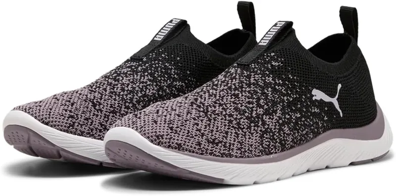 PUMA ▫️ Softride Mayve Sapatilhas de corrida Softride Mayve - Sapatilhas de corrida para mulher, Branco quente, Dourado, Preto, Tamanho 8Mulheres