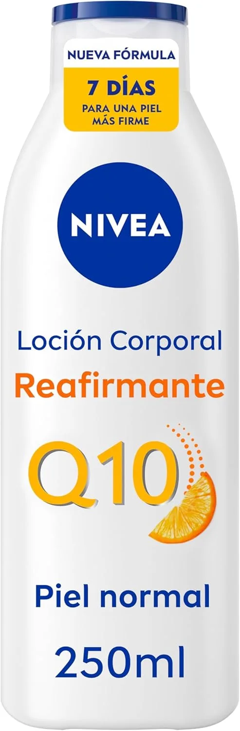 NIVEA ▫️ Q10 Firming Body Lotion (1 x 250 ml), hidratante corporal para peles normais, creme refirmante para o corpo com Collagen Boost Complex, Vitamina C e Q10 puro.
