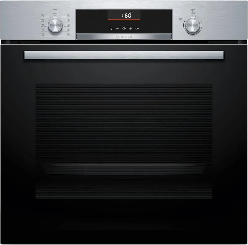 Bosch ▫️ Forno multifunções, 60 cm de largura, Série 6, 3D Hotair, Autopilot, Assistente de limpeza, Aço, HBG536ES3