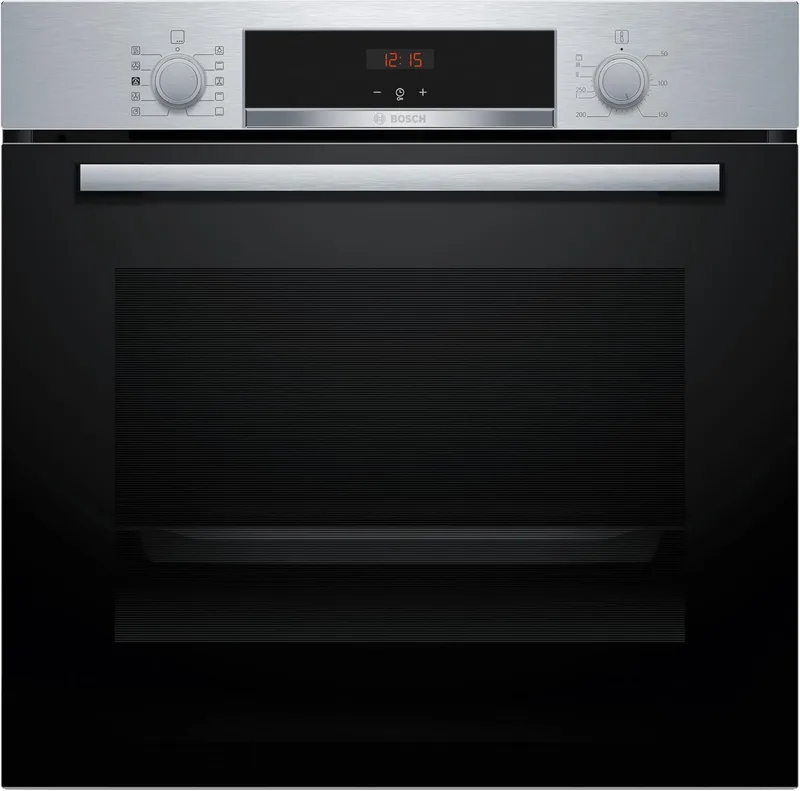 Bosch ▫️ Forno multifunções com vapor adicional, Série 4, 60 cm. de largura, 3D Hotair, Aço, HQA514ES3
