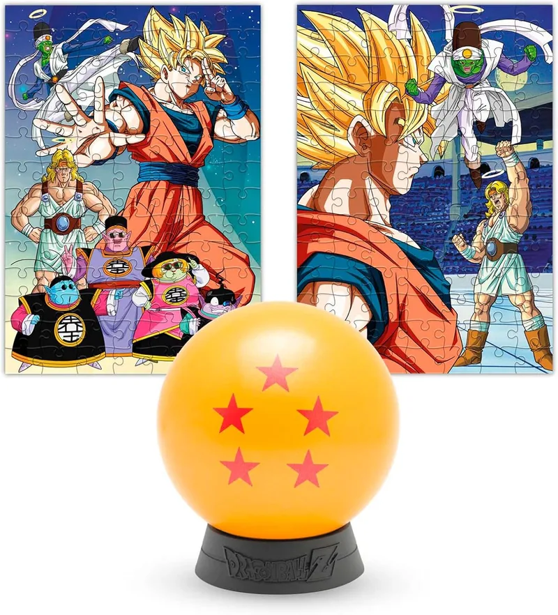 Grupo Erik ▫️ Dragon Ball Z - Puzzle 2 em 1: 98 peças (18 x 26 cm), figuras de Dragon Ball