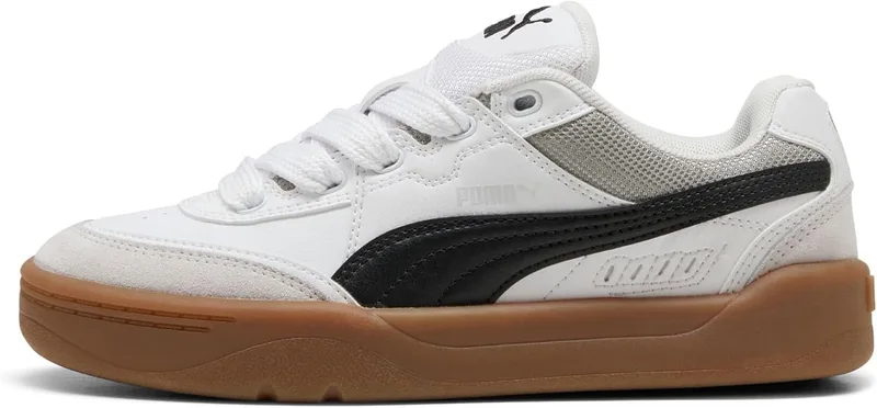 PUMA ▫️ Park Lifestyle SK8 JR, Ténis, Branco Preto-Cinza, 37,5 EU
