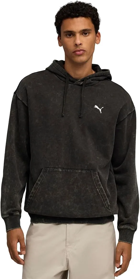 PUMA ▫️ ESS Elevated Relaxed Wash Hoodie FL Moletom com capuz para homem (Pacote de 1)
