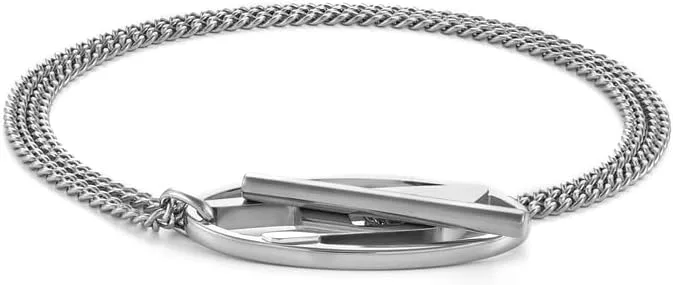 Pulseira Diesel em aço inoxidável para homem com fecho de báscula