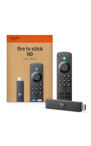 Amazon ▫️ Fire TV Stick HD (última geração), com televisão em direto gratuita, comando por voz com a Alexa, alimentação direta a partir da sua televisão e configuração fácil; encontre séries mais rapidamente com a Alexa+ 3