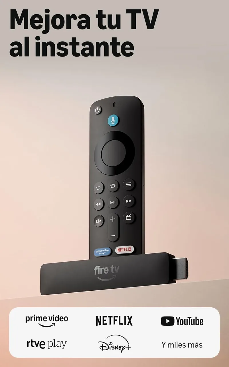 Amazon ▫️ Fire TV Stick HD (última geração), com televisão em direto gratuita, comando por voz com a Alexa, alimentação direta a partir da sua televisão e configuração fácil; encontre séries mais rapidamente com a Alexa+