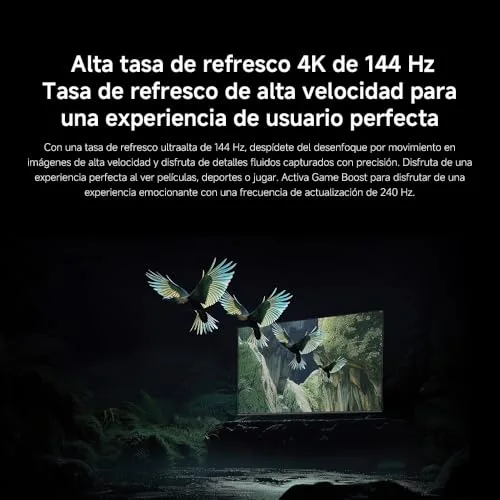 Xiaomi ▫️ TV S Mini 75", Design sem bordas, Google TV, QD-Mini LED, 1200 nits de brilho máximo, Alta taxa de atualização 4K de 144 Hz, Ultra fluido para jogos, Dolby Vision IQ e Dolby Atmos, Google Assistant 6